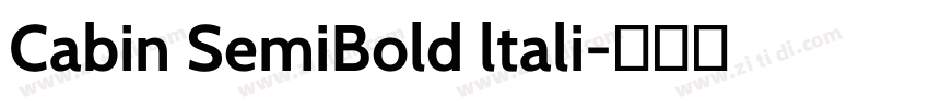 Cabin SemiBold ltali字体转换